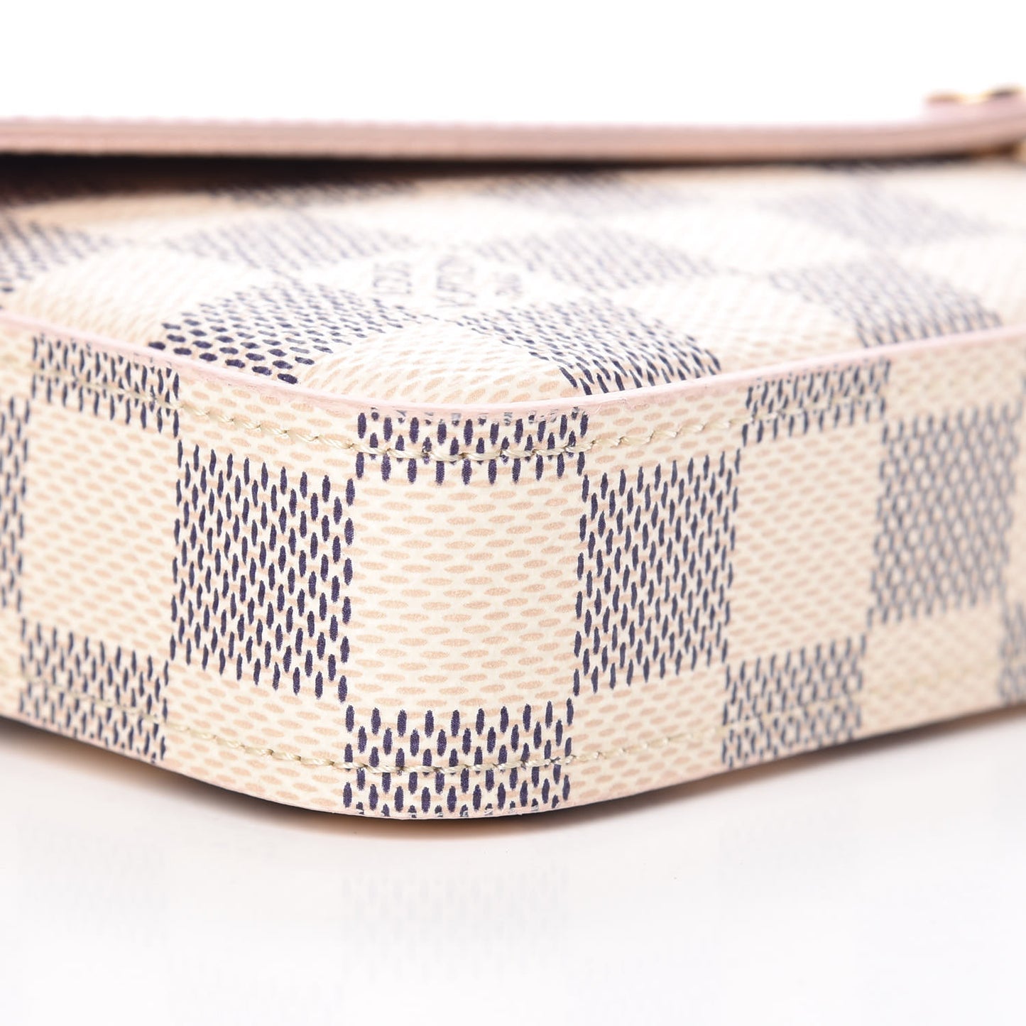 Damier Azur Calfskin Pochette Felicie Eau de Rose
