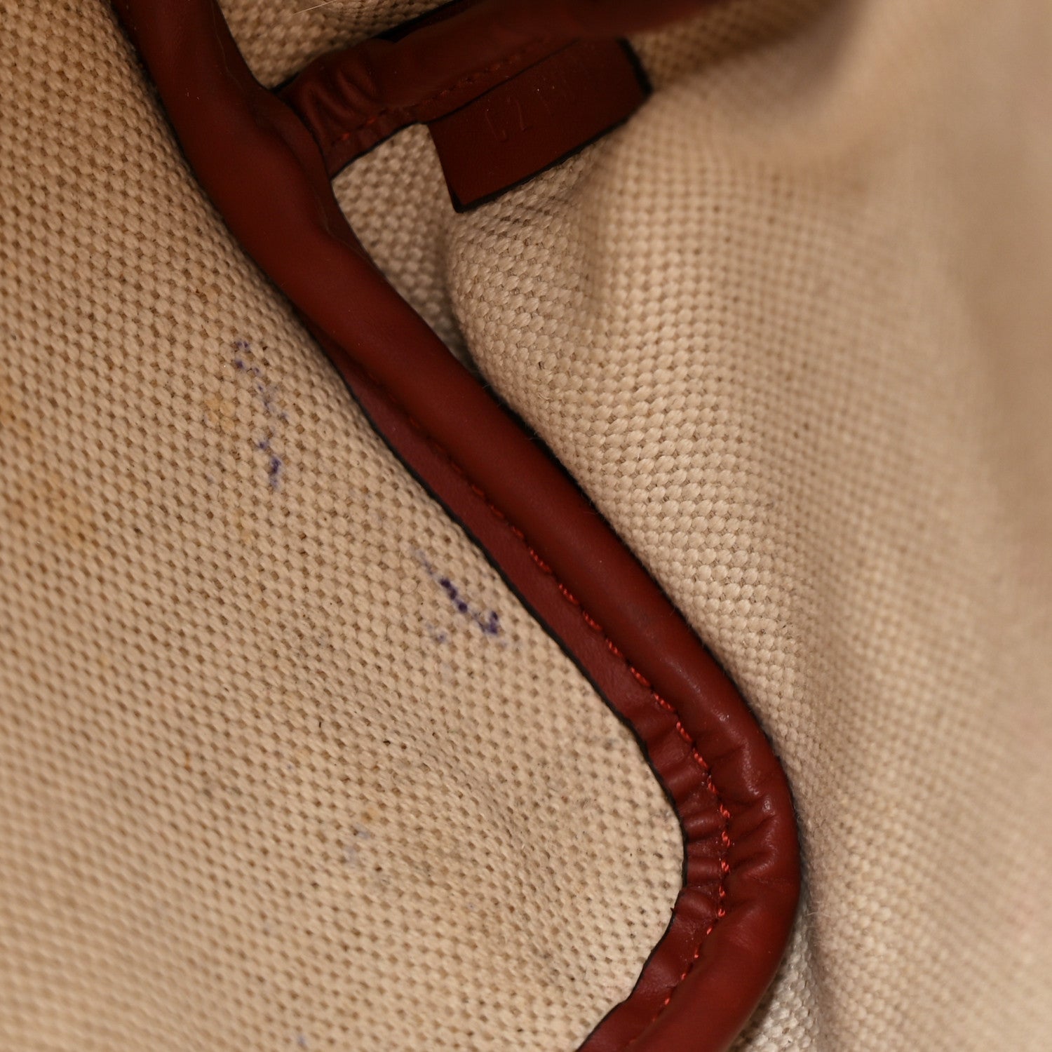 Moynat Grained Calfskin Canvas 1920 Oh! Tote Ruban GM Madder Bronze 7 of 10