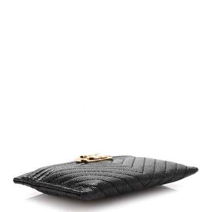 Chanel Caviar Chevron Quilted Boy Card Holder Black 4 of 9