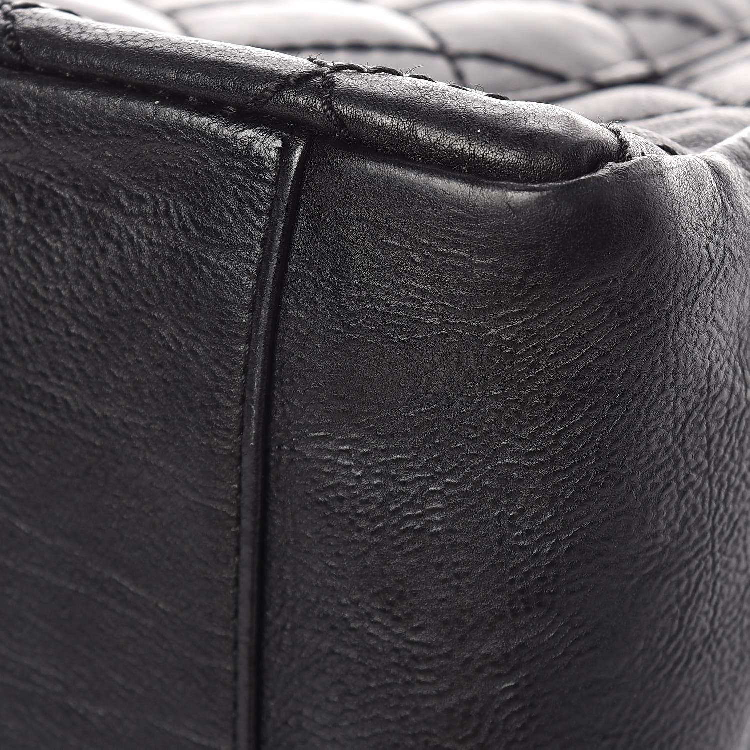 Chanel Calfskin Quilted Grand Shopping Tote GST Black 11 of 13