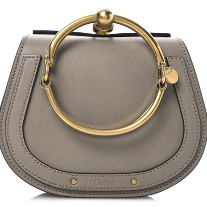 Chloe Calfskin Suede Small Nile Bracelet Bag Motty Grey 8 of 14