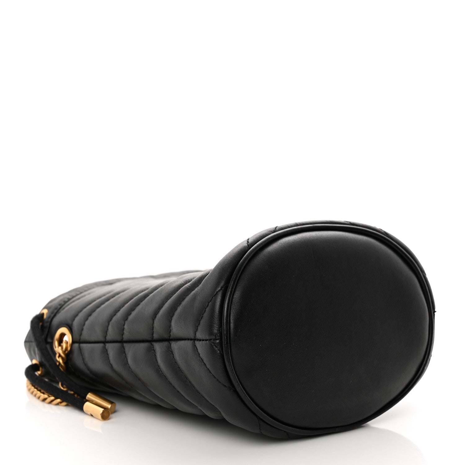 Gucci Calfskin Matelasse Mini GG Marmont 2.0 Bucket Bag Black 4 of 13