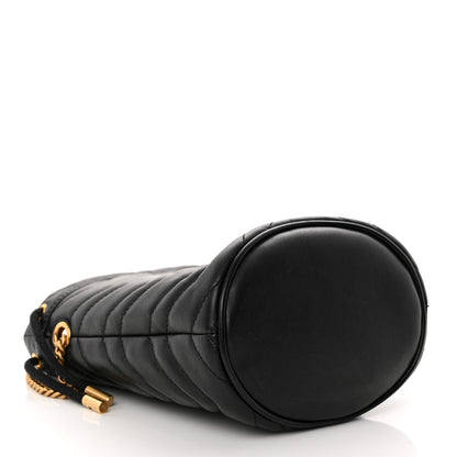Gucci Calfskin Matelasse Mini GG Marmont 2.0 Bucket Bag Black 4 of 13