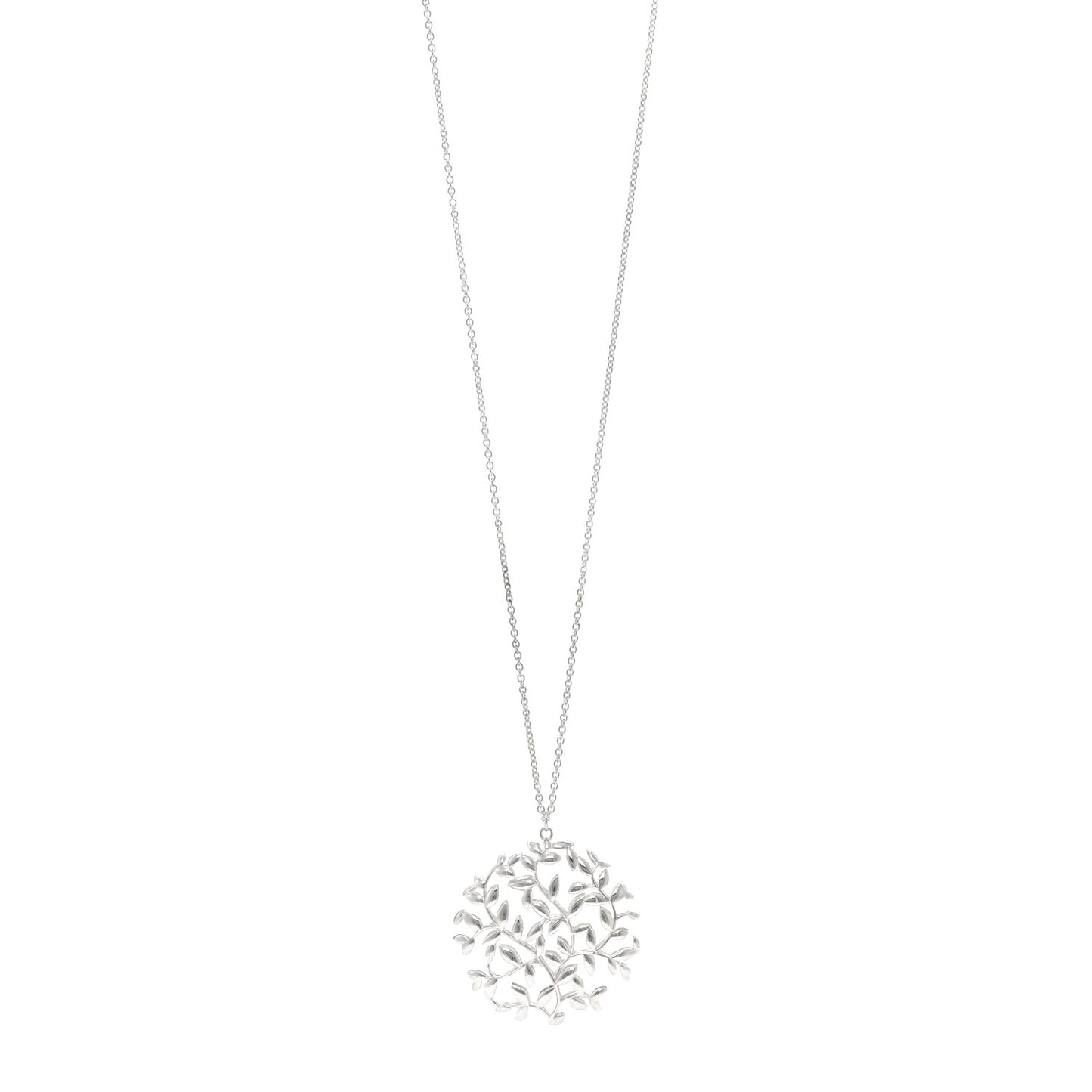 Sterling Silver Paloma Picasso Olive Leaf Medallion Pendant Necklace