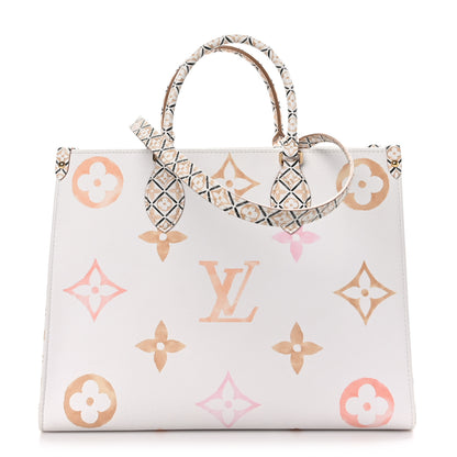 Louis Vuitton Monogram Giant Onthego MM Kaki Beige 1 of 8