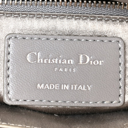 Christian Dior Satin Crystal Cannage Mini Lady Dior Gray 6 of 11