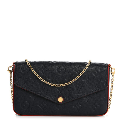 Louis Vuitton Empreinte Pochette Felicie Chain Wallet Marine Rouge 1 of 11