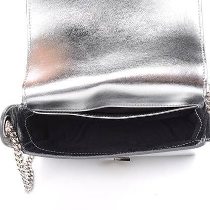 Jimmy Choo Metallic Calfskin Lockett Petite Shoulder Bag Silver 6 of 11