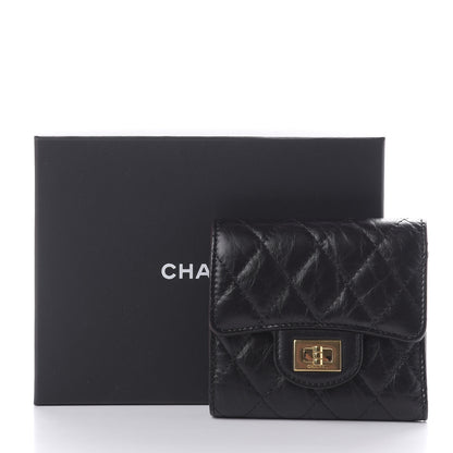 Chanel Aged Calfskin Quilted Reissue Compact Wallet Black 8 of 8