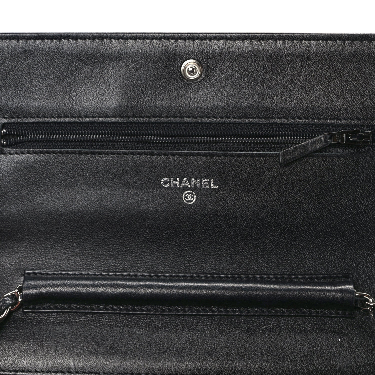 Chanel Caviar Timeless CC Wallet On Chain WOC Black 6 of 12