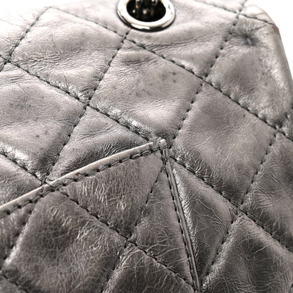 Chanel Metallic Aged Calfskin Quilted 2.55 Reissue 227 Flap Dark Silver 14 of 16