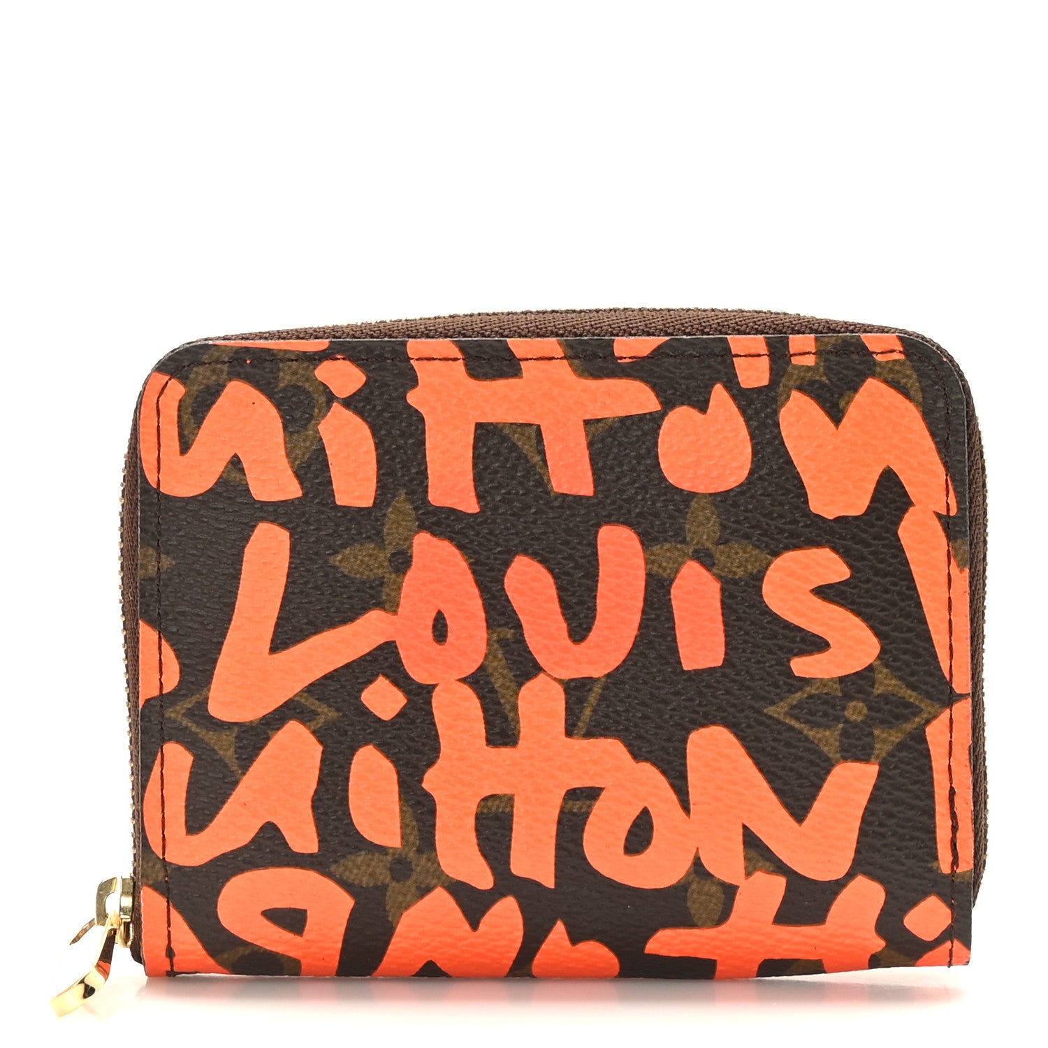 Louis Vuitton Monogram Graffiti Zippy Coin Purse Wallet Orange 1 of 7