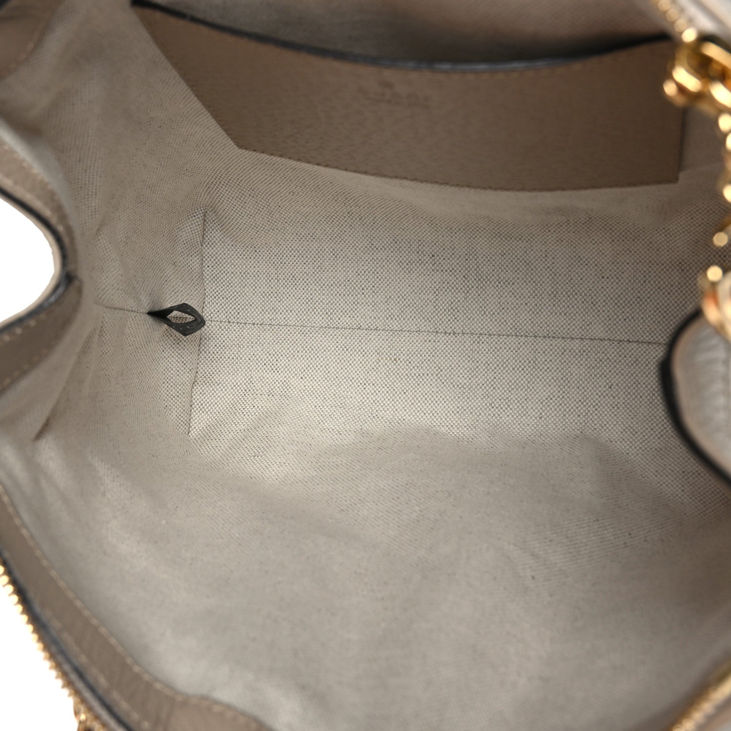 Gucci GG Supreme Monogram Textured Dollar Calfskin Web Small Ophidia Tote Bag Beige Mystic White Oatmeal 5 of 9