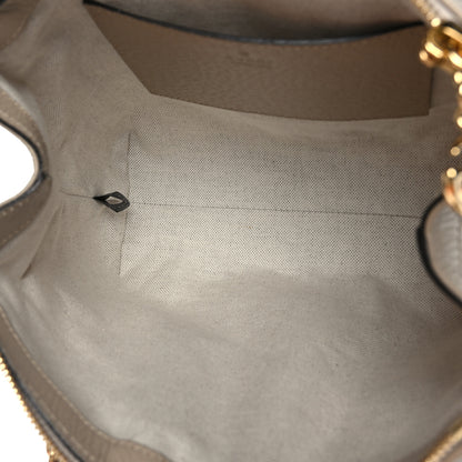 Gucci GG Supreme Monogram Textured Dollar Calfskin Web Small Ophidia Tote Bag Beige Mystic White Oatmeal 5 of 9