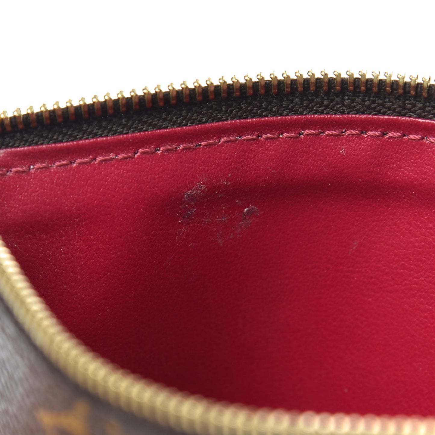 Monogram Felicie Chain Wallet Zippered Insert Fuchsia