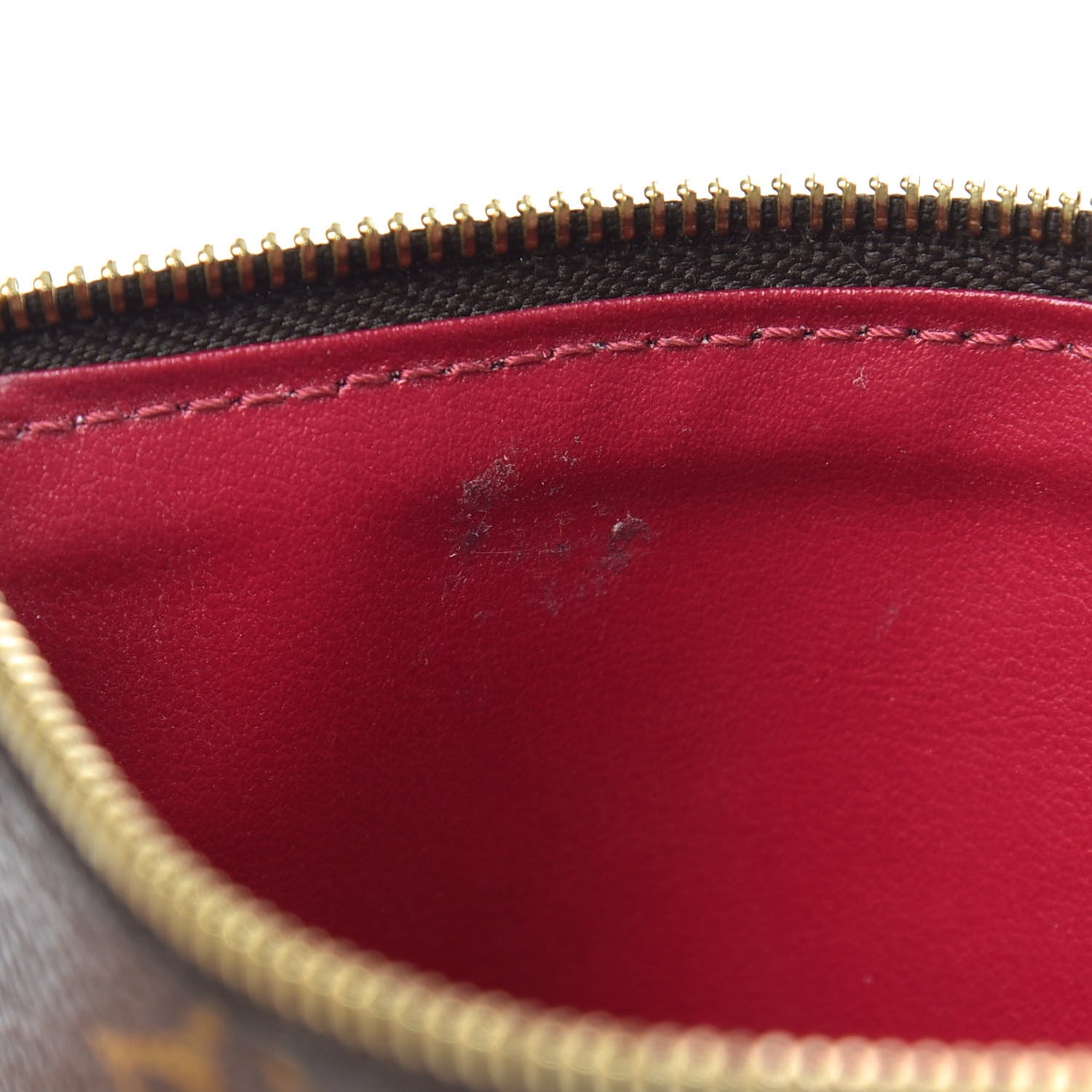 Louis Vuitton Monogram Felicie Chain Wallet Zippered Insert Fuchsia 7 of 8