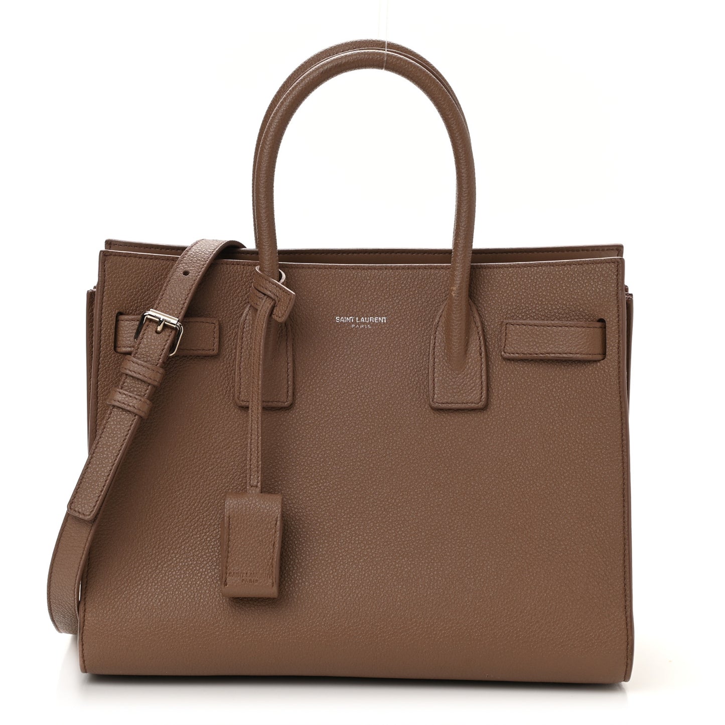 Grained Calfskin Baby Sac De Jour Taupe