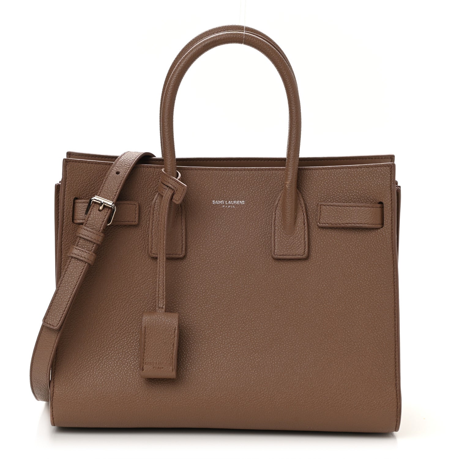 Saint Laurent Grained Calfskin Baby Sac De Jour Taupe 1 of 8