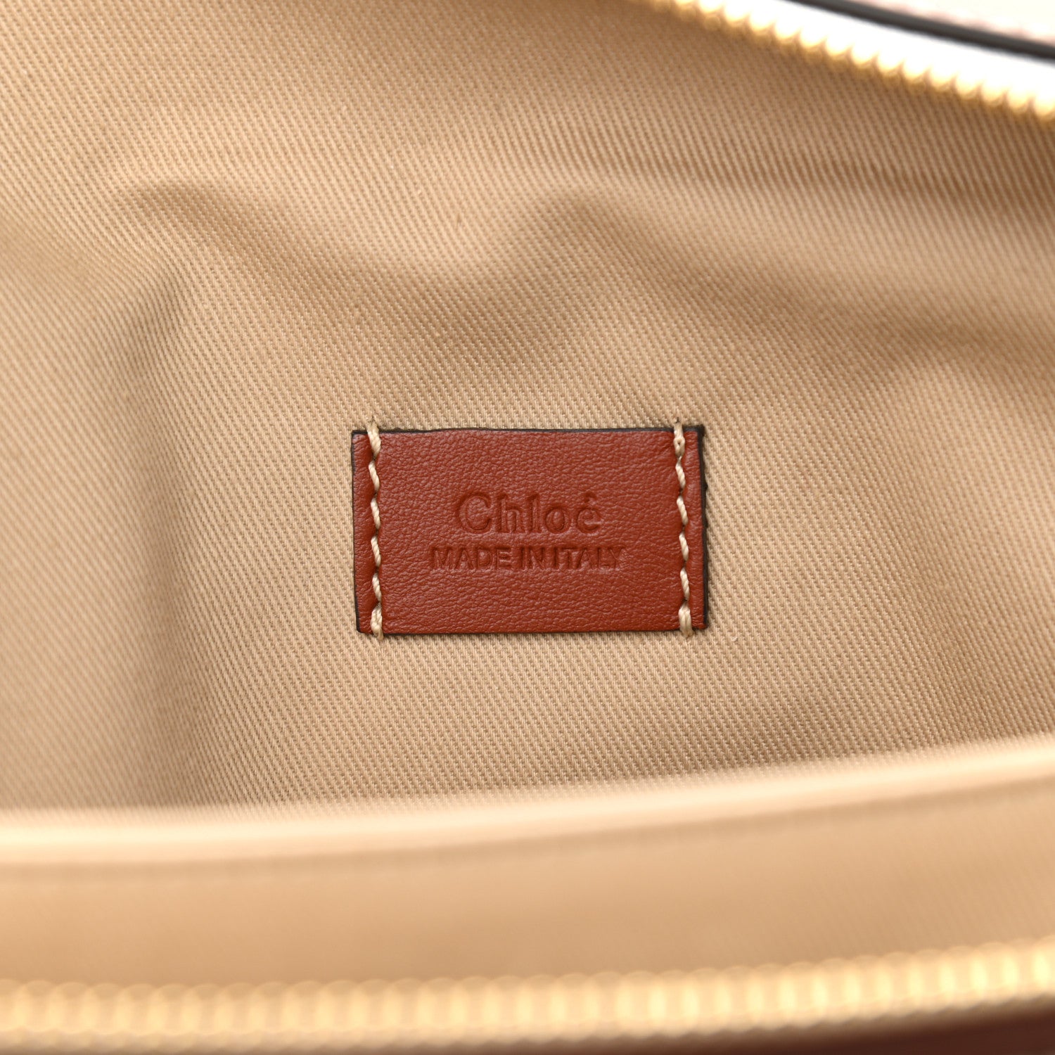 Chloe Cotton Calfskin Woody Belt Bag Beige Brown 7 of 10