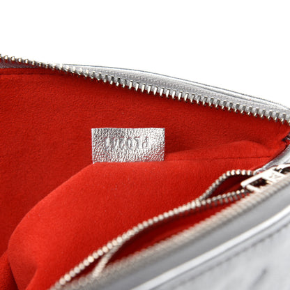 Louis Vuitton Metallic Lambskin Embossed Monogram Coussin PM Silver 9 of 10