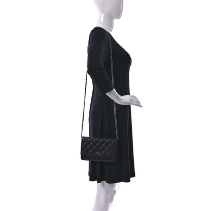 Chanel Caviar Quilted Wallet On Chain WOC Black 3 of 11