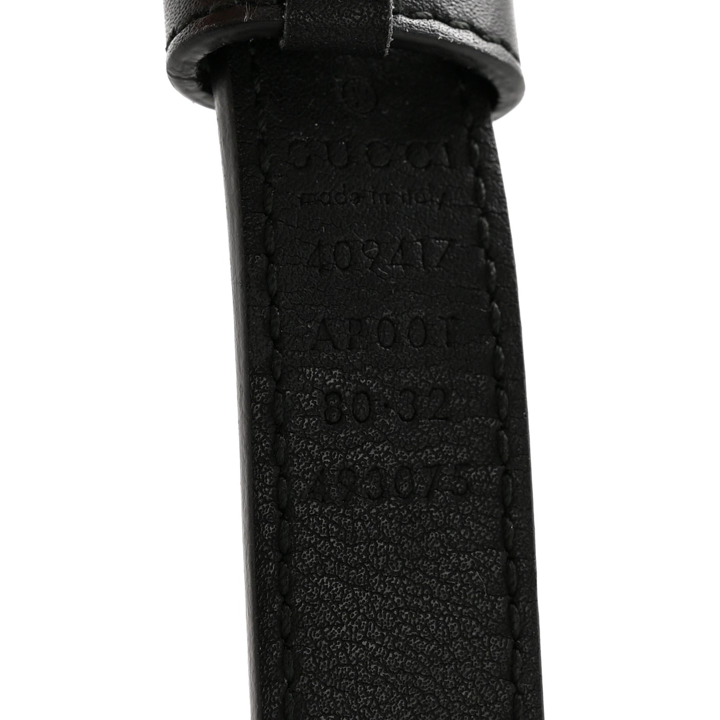 Calfskin Double G 20mm Belt 80 32 Black