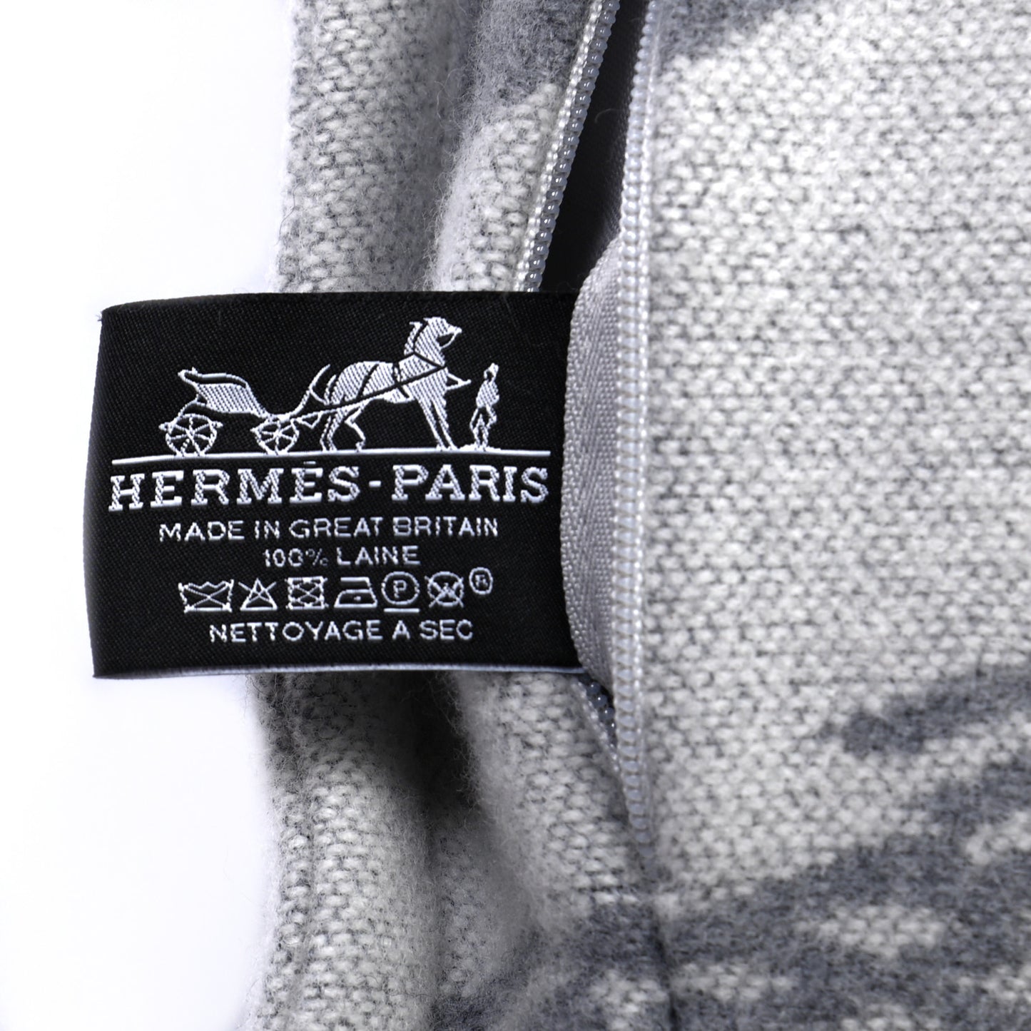 Merino Wool Les Sangles Pillow Gris