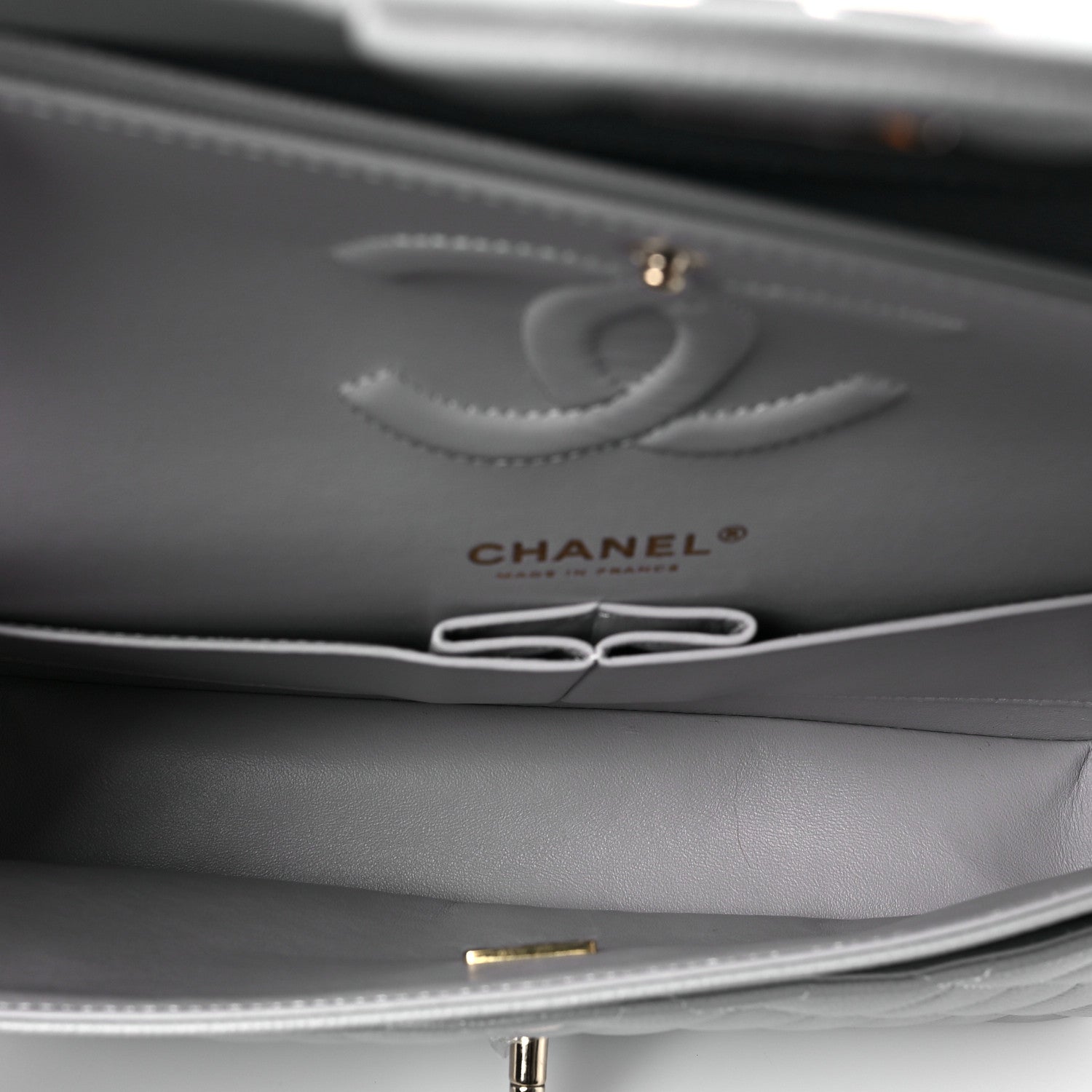 Chanel Caviar Quilted Medium Double Flap Grey 5 of 8