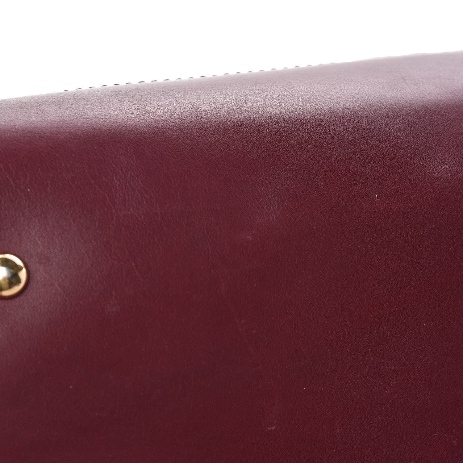 Gucci Calfskin Duilio Brogue Top Handle Bag Burgundy 18 of 22