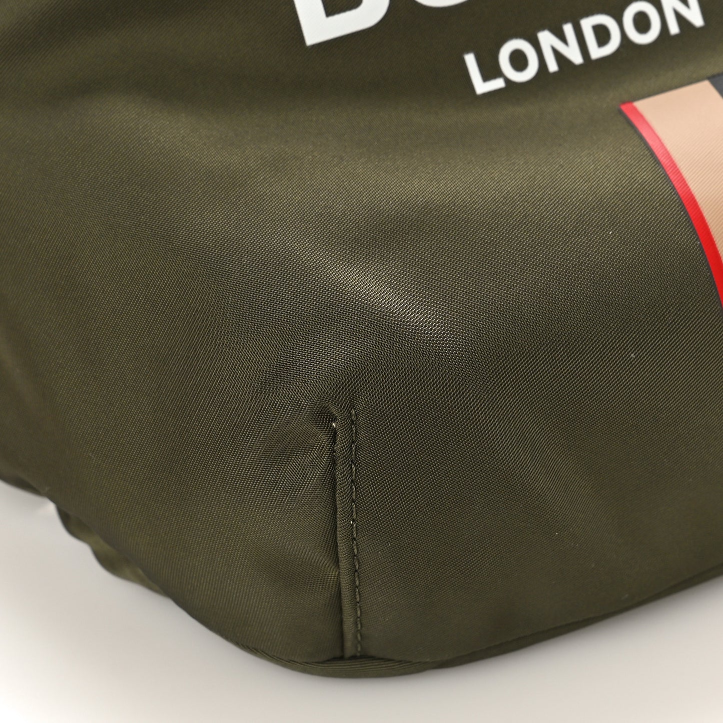 Nylon Icon Stripe Medium Sonny Bum Bag Dark Olive Green