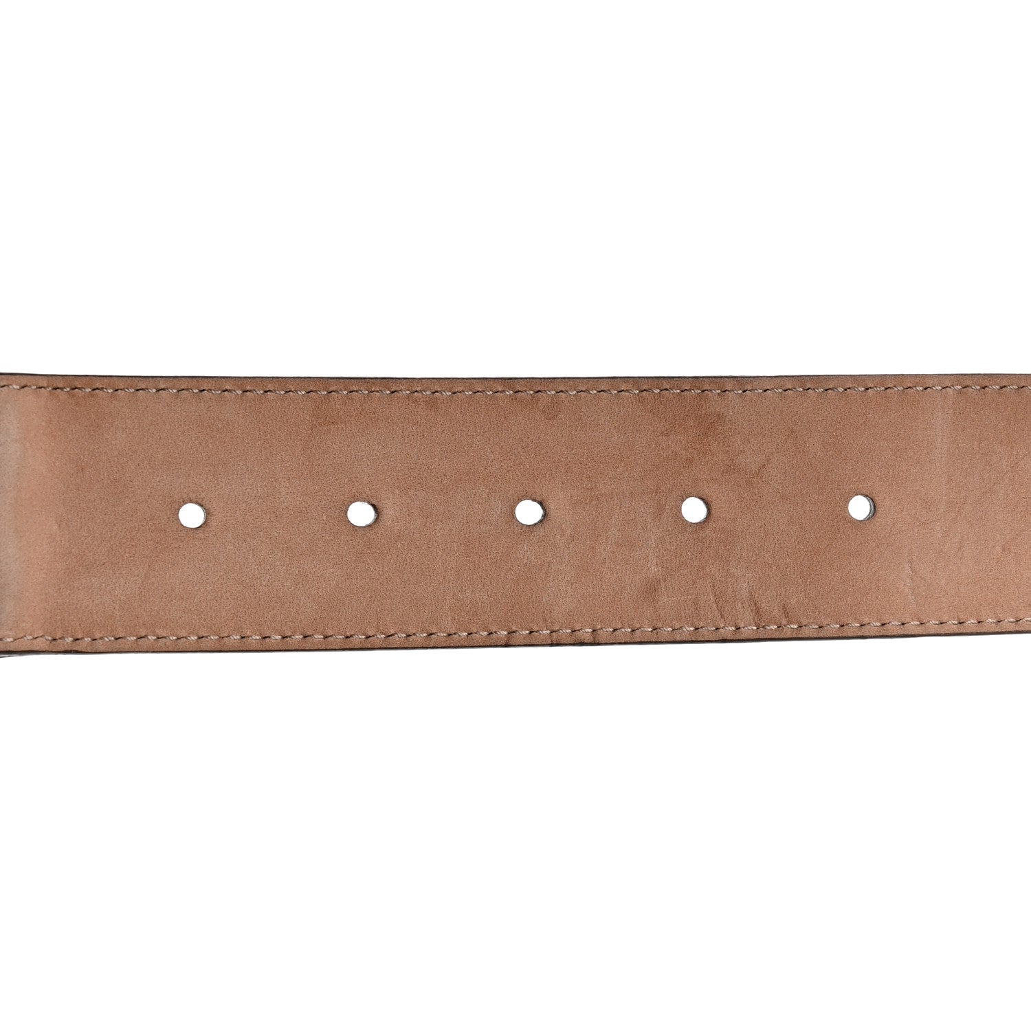 Gucci Nylon Calfskin Double G Web 40mm Belt 100 40 Green Red Cuir 4 of 5