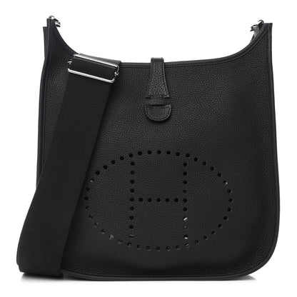 Hermes Taurillon Clemence Evelyne III PM Black 1 of 11