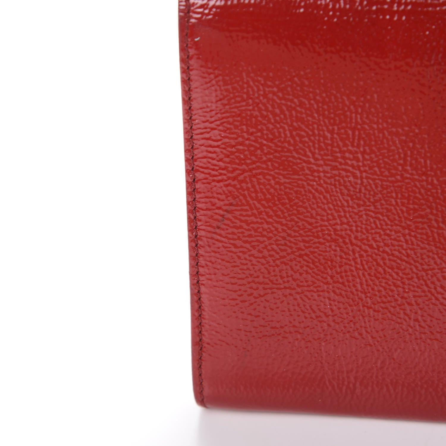 Saint Laurent Textured Patent Small Belle De Jour Clutch Red 11 of 11
