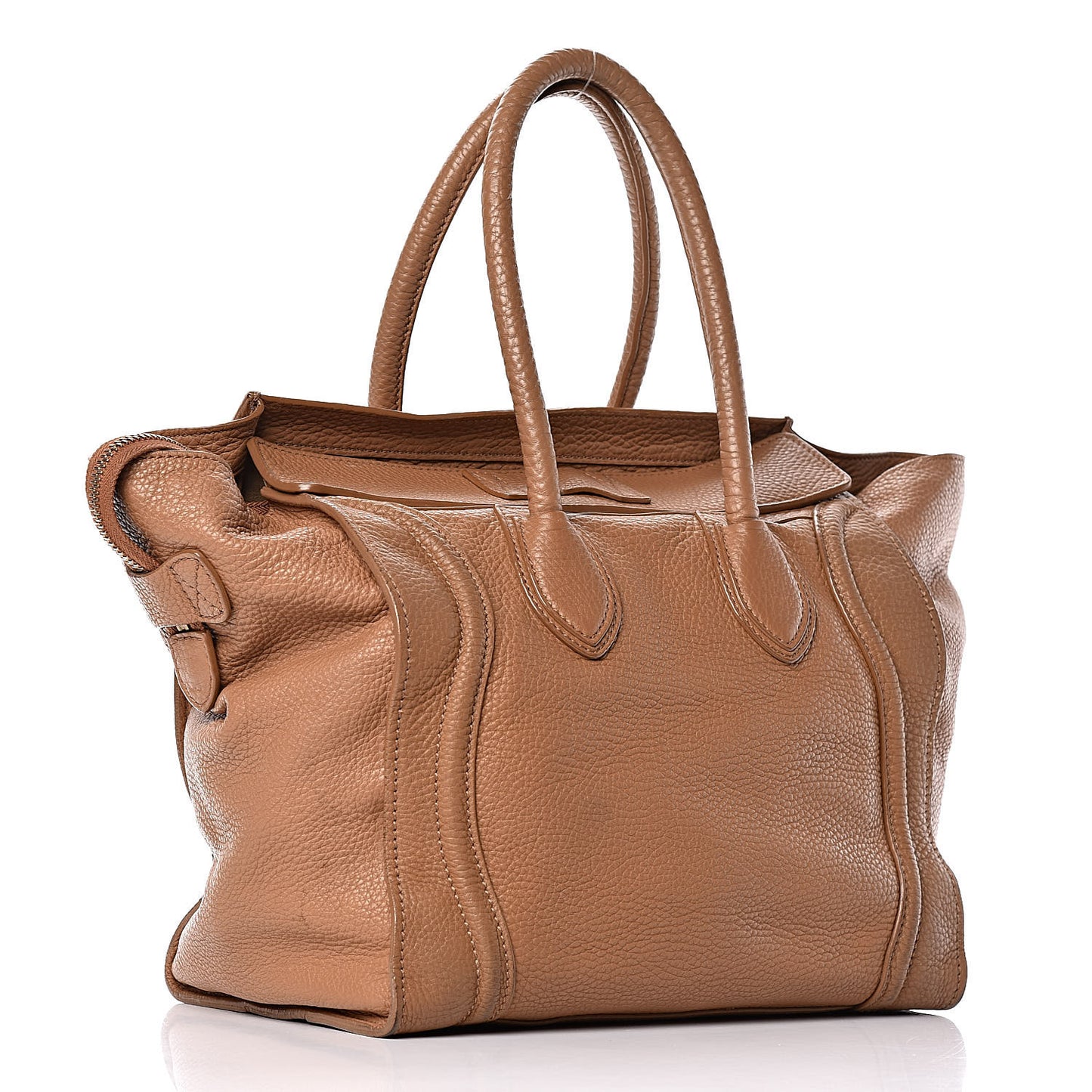 Pebbled Calfskin Mini Luggage Camel