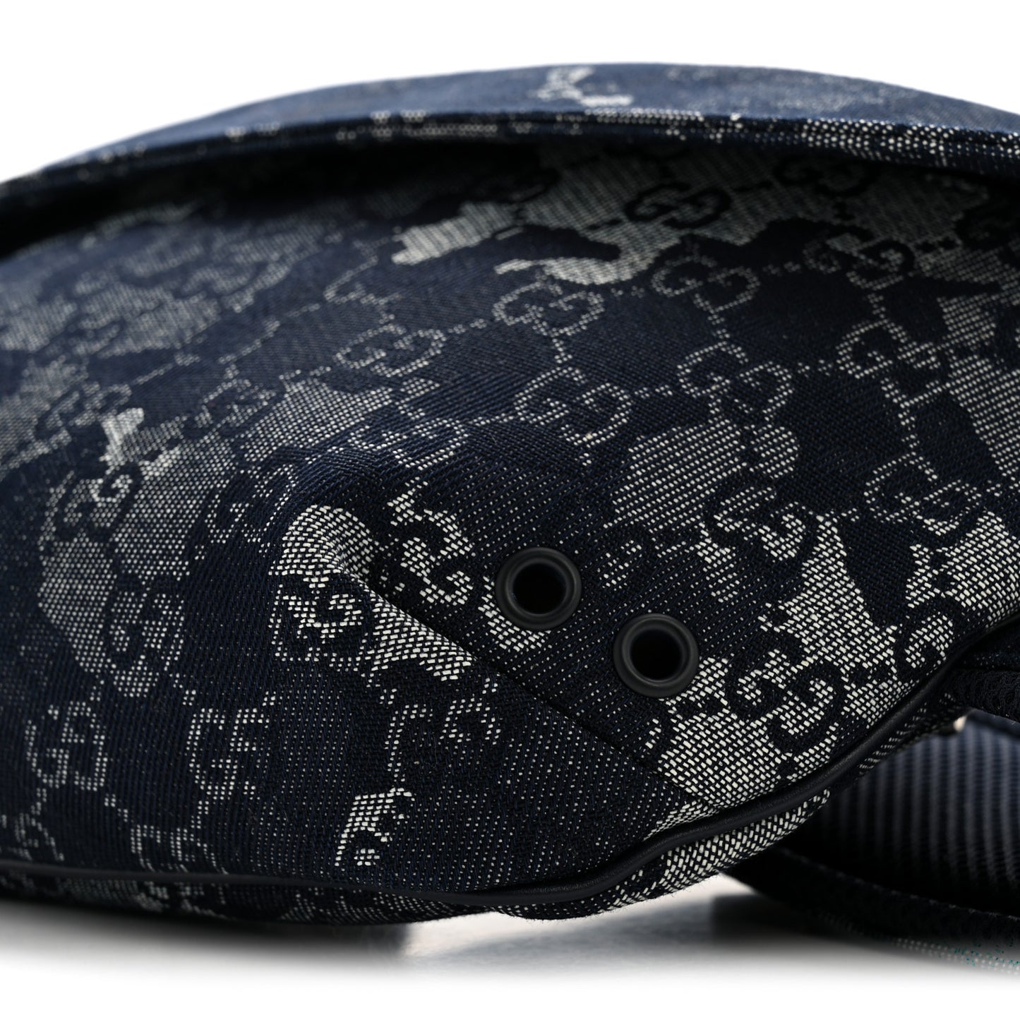 Denim Monogram Web Belt Bag Blue Multicolor