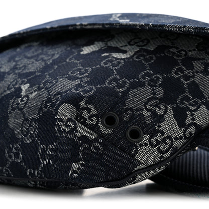 Gucci Denim Monogram Web Belt Bag Blue Multicolor 10 of 10