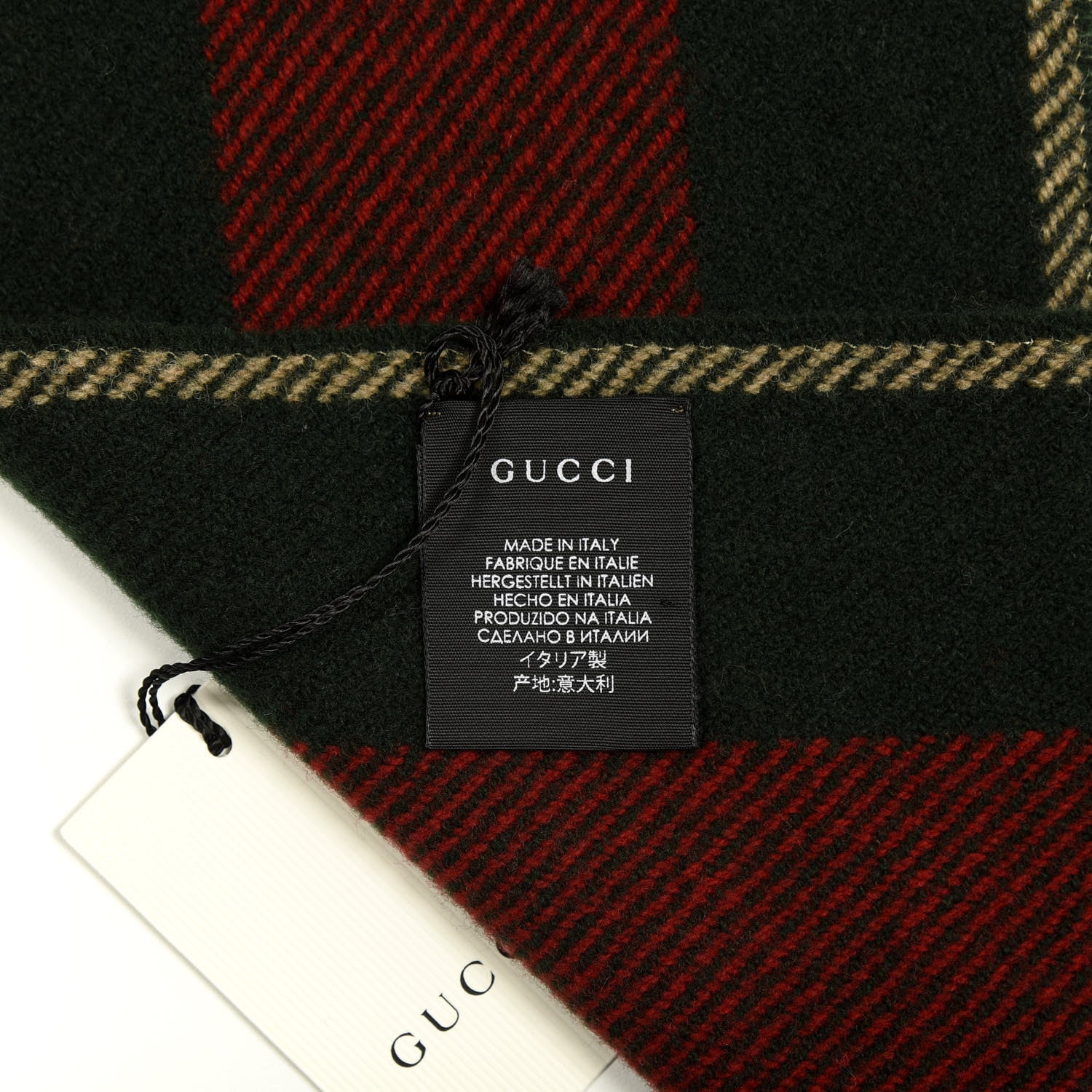 Gucci Wool Web Navas Scarf Green Red 4 of 4