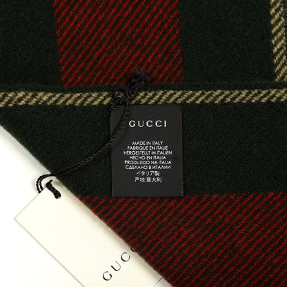 Gucci Wool Web Navas Scarf Green Red 4 of 4