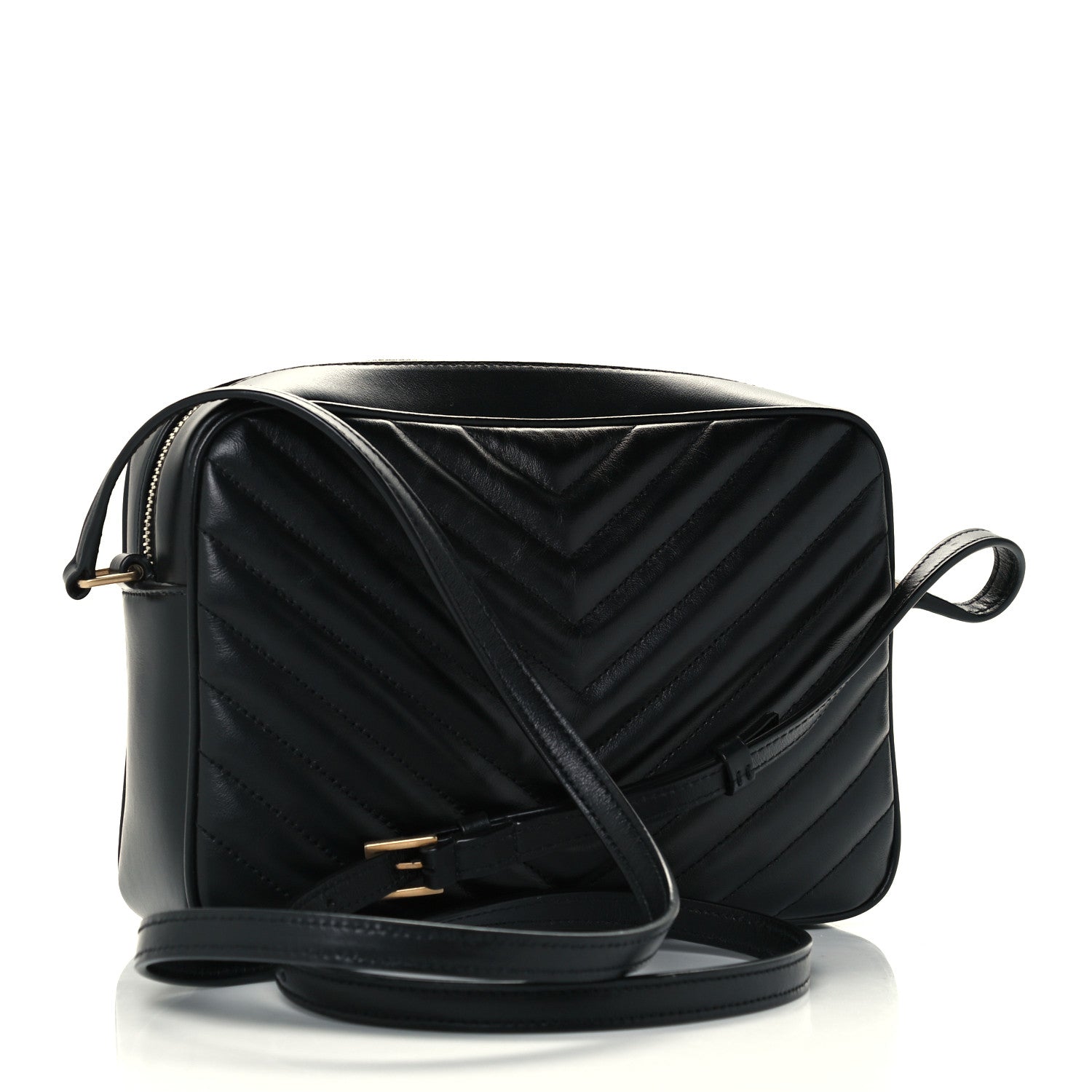 Saint Laurent Calfskin Matelasse Monogram Lou Camera Bag Black 3 of 10