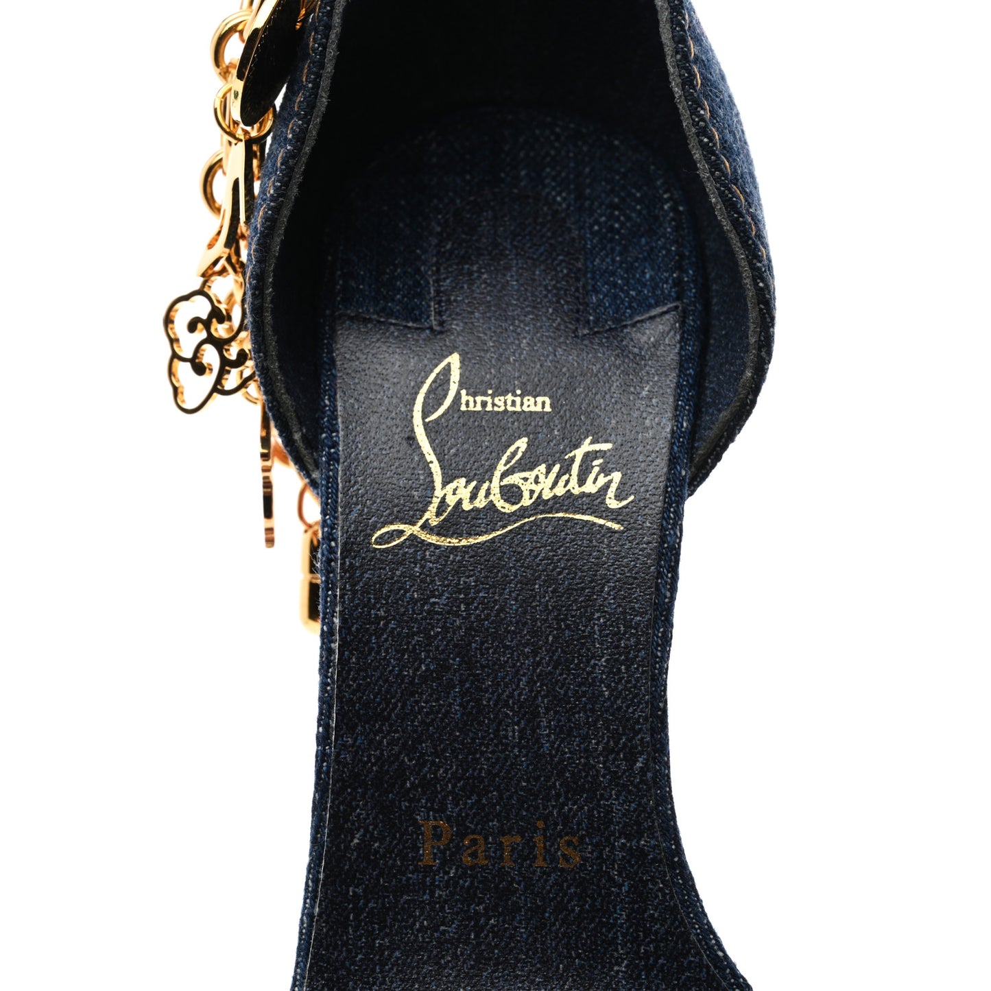 Denim Gourmi 100 Sandals 36 Blue Gold