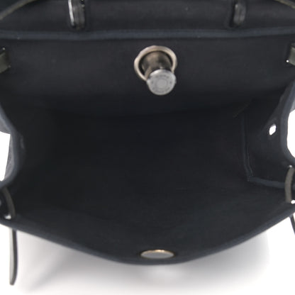 Hermes Toile Vache Calfskin Herbag 30 PM Backpack Black 5 of 16