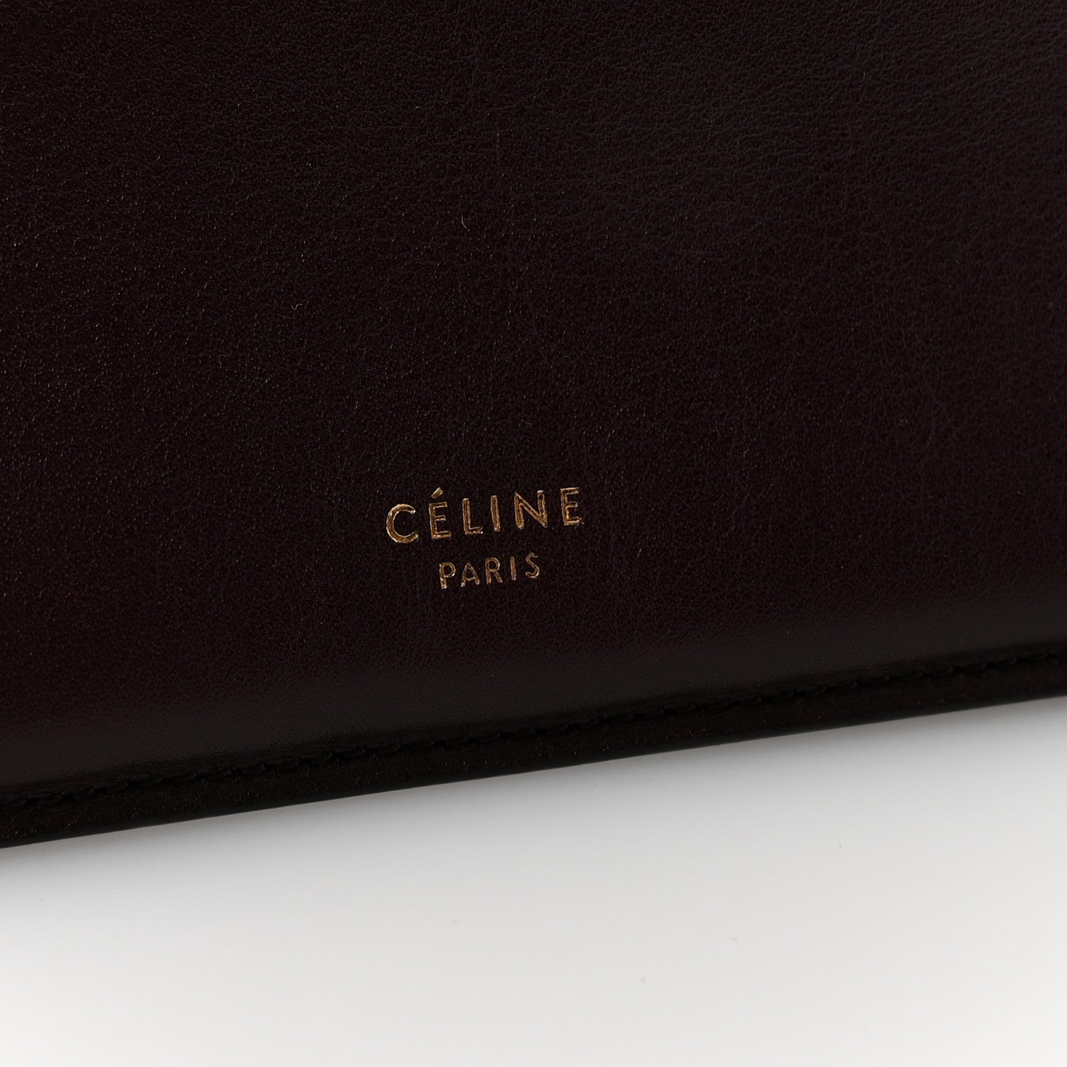 Celine Patina Box Calfskin Medium Clasp Bag Bordeaux 6 of 10