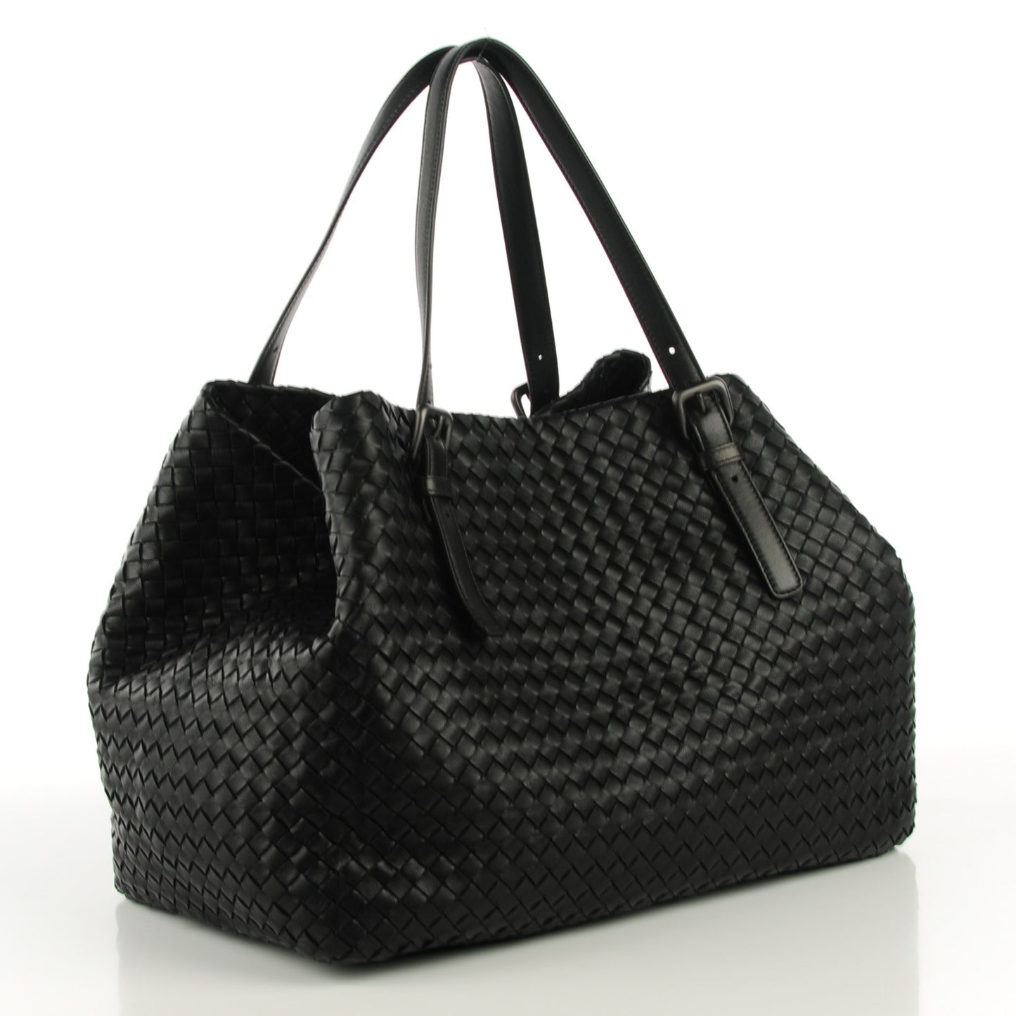 Nappa Intrecciato Large Seamless Tote Nero Black