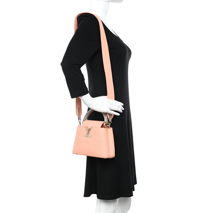 Louis Vuitton Taurillon Ayers Capucines Mini Coral 2 of 10