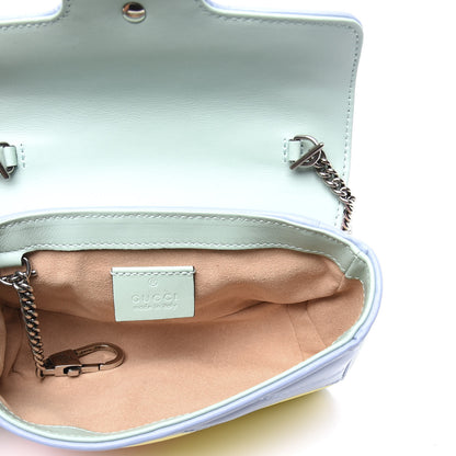Gucci Calfskin Matelasse Diagonal Super Mini GG Marmont Shoulder Bag Multicolor Pastel 4 of 9