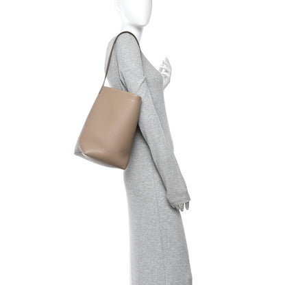 The Row Grained Calfskin Medium N/S Park Tote Dark Taupe 2 of 10