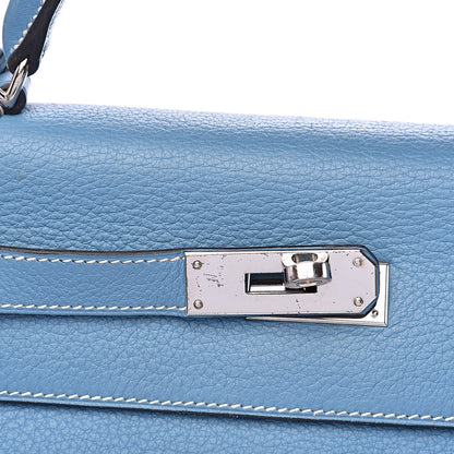 Hermes Togo Kelly Retourne 32 Blue Jean 30 of 38
