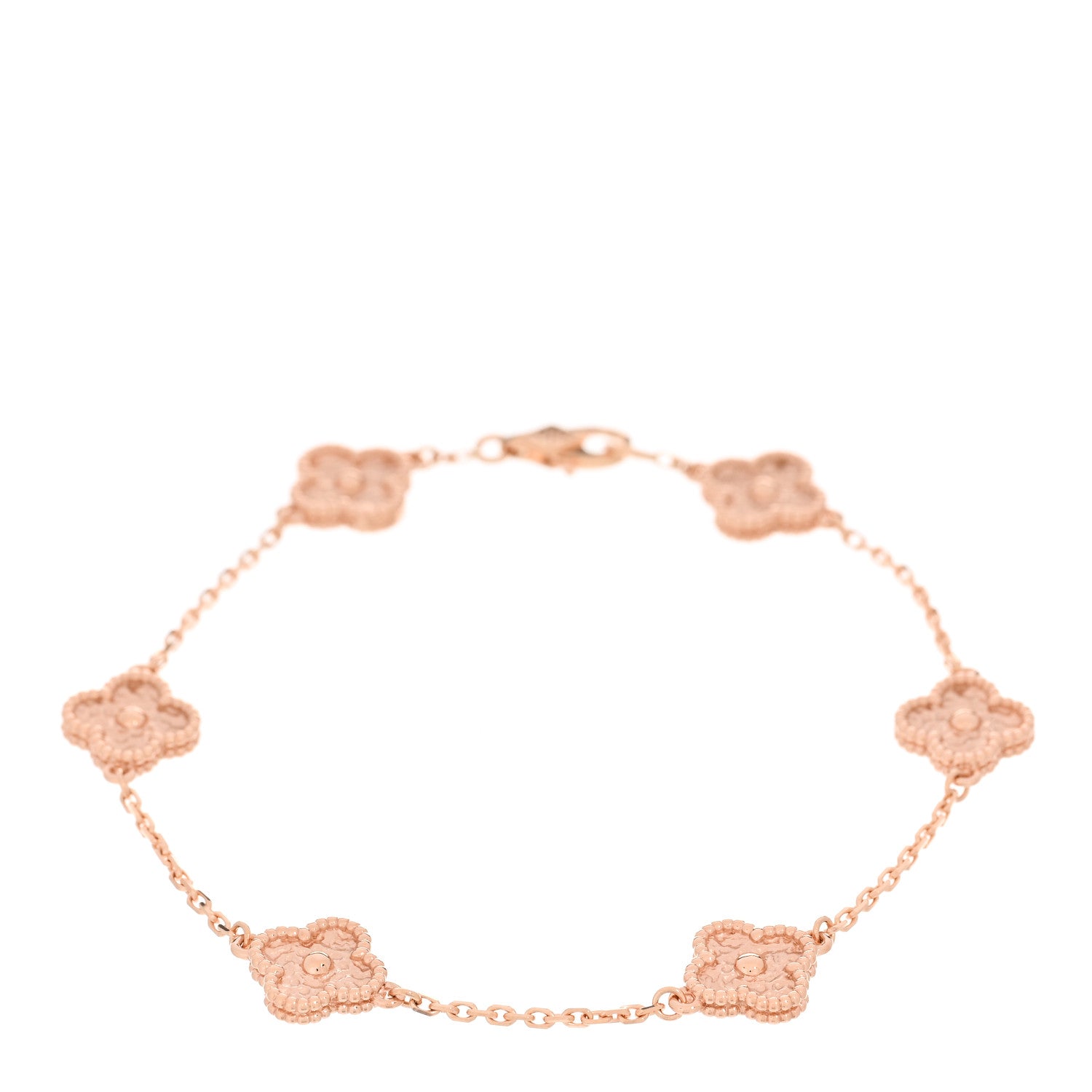 Van Cleef & Arpels 18K Rose Gold 6 Motifs Sweet Alhambra Bracelet 1 of 3