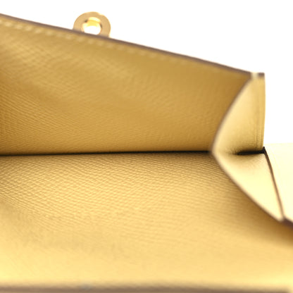 Hermes Epsom Kelly Pocket Compact Wallet Jaune Poussin 5 of 10