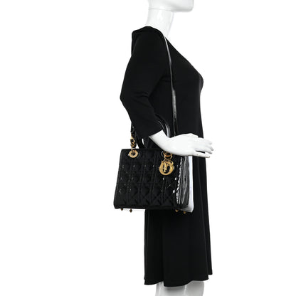 Christian Dior Patent Cannage Medium Lady Dior Black 2 of 11